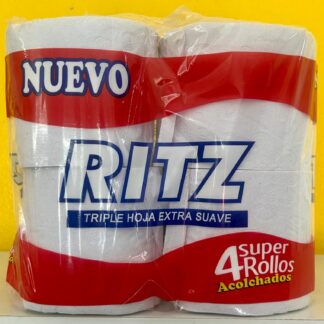 927 Papel Higienico Ritz 3H (Rojo) 12/4 rollos